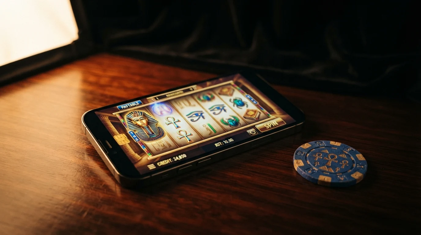 Der Spielautomat Book of Dead von Play'n GO mit seinen altägyptischen Symbolen und Walzen