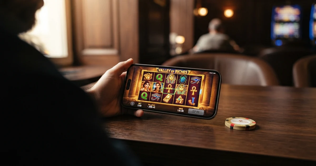 Der Book of Dead-Spielautomat von Play'n GO mit fünf Walzen, ägyptischen Symbolen, Rich Wilde als Hauptfigur und der Scatter-Freispiel-Leiste