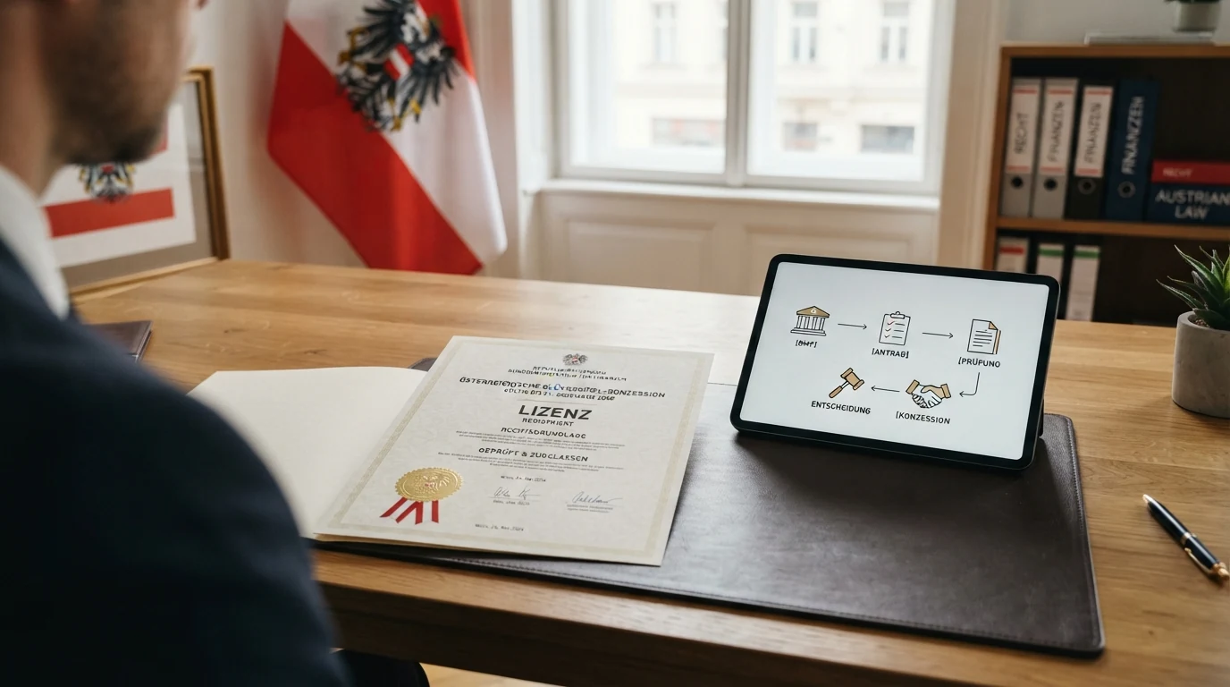 Schaubild zum österreichischen Konzessionssystem: BMF, GSpG und der Weg zur Lizenz