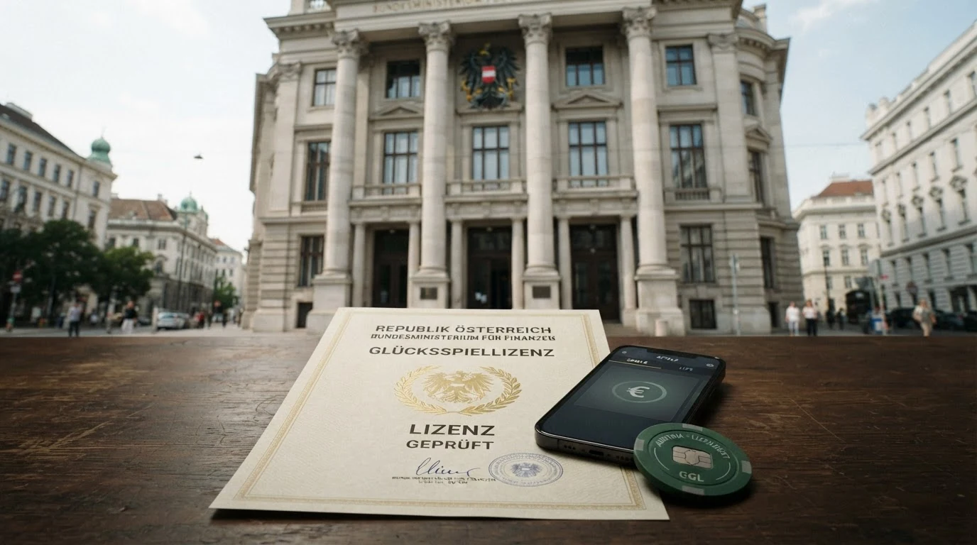 Gebäude des Bundesministeriums für Finanzen in Wien mit dem österreichischen Bundeswappen